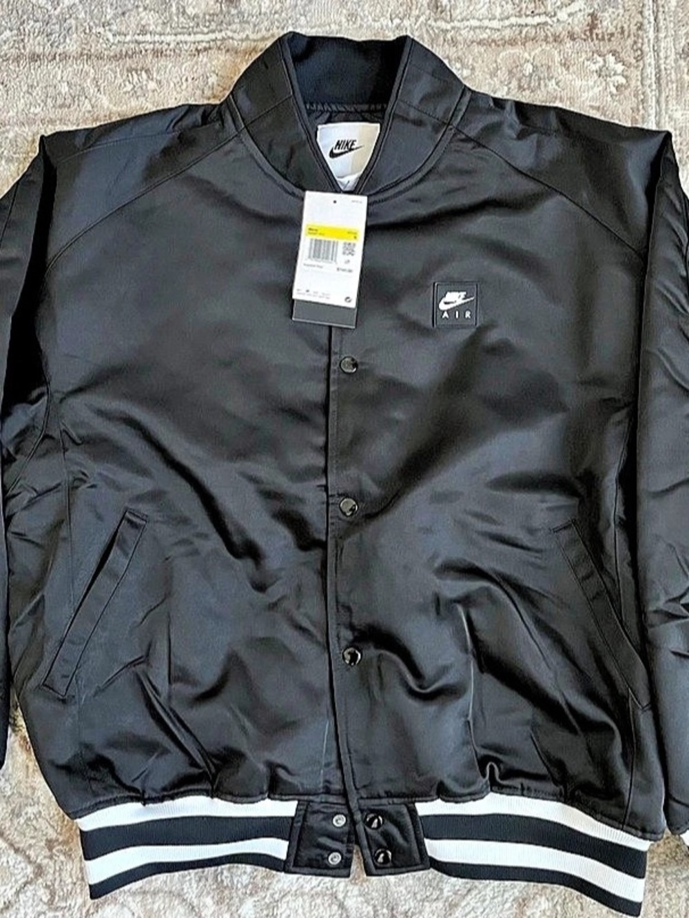 Nike Air Bomber Jacket in Black & White Size Small NWT